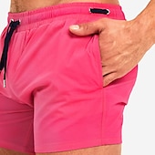 cheap Men&#039;s Swimming Shorts-Men&#039;s Swimwear Swim Shorts Swim Trunks Boxer Swim Shorts Shorts Plain Comfort Breathable Outdoor Daily Going out Sports Hawaiian White Pink