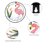 cheap Metal Wall Decor-Metal Flamingo Wall Art Porch Front Door Wall Decor Room Outdoor Club Bars Front Door Metal Hanging Wall Art Dcor