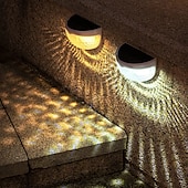 cheap Outdoor Wall Lights-Solar Fence Lights Outdoor Waterproof Garden Lights Solar Wall Lights for Fence Yard Villa Garden Garage Deck Stairs Landscape Decoration
