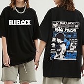 baratos Gráfico de personagem de desenho animado e filme-Bloqueio Azul Isagi Yoichi Japonesa/Curta Imprimir Estilo de rua Para Casal Homens Mulheres Adulto Hot Stamping Casual / Diário