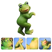 cheap Garden Sculptures&amp;Statues-3pcs/set Cute Frog Figurines Hanging Animal Statue, Resin Pot Hanging Climbing Frog Sculpture Outdoor Statues Ornaments Decor For Flower Pot/Fence, Yard Art Figurines For Patio Lawn House