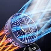 お買い得  携帯扇風機-WAZA折りたたみ式USBミニファン – 高さと角度調整可能、LEDライト付き、旅行とオフィス用の個人用充電式ファン