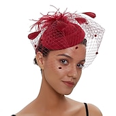 preiswerte Faszinator-Fascinatoren Künstliche Feder Kentucky Derby Pferderennen Cocktail Elegant Britisch Mit Feder Blumig Kopfschmuck Kopfbedeckung