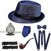 ieftine Accesorii și altele-Anii 1920 Ținute Set accesorii Bărbați Halloween Petrecerea Burlăcițelor Festival Cravată Pălărie Toate Sezoanele