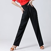 preiswerte Hose-Latein-Tanz Für den Ballsaal Hosen Pure Farbe Farbaufsatz Damen Leistung Ausbildung Hoch Spandex