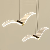 tanie Światła wiszące-lampy wiszące led kuchnia możliwość ściemniania oświetlenie akrylowe 40cm 1/3/4-światło nowoczesny dom wiejski przedpokój przedpokój oprawy oświetleniowe sufit wiszący kula ziemska nad stołem 110-240v