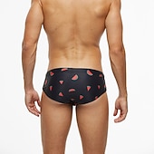 economico Costumi da Bagno per Uomini-Per uomo Costumi da bagno Slip da bagno Floreale Tropicale Spiaggia Piscina Per sport Essenziale Nero Bianco