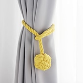 cheap Curtain Accessories-Rope Curtain Tassel Tie Backs Curtain Fringe Tiebacks Holdbacks Window Drapes Curtain Strap Buckle Holder Window Decorative Accessories
