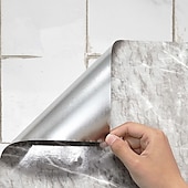 voordelige Behang-cool wallpapers marmeren behang muurschildering waterdicht oliebestendig vochtbestendig meubels renovatie zelfklevend gemakkelijk verwijderbare wandbekleding keuken aanrecht kast plank voering