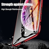 cheap Samsung Cases-Phone Case For Samsung Galaxy S24 S23 S22 S21 Plus Ultra Note 20 Ultra S25 Ultra Magnetic Adsorption Bumper Frame Magnetic Full Body Protective Solid Colored Tempered Glass Metal