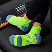 abordables calcetines de hombre-Hombre 1 Par Calcetín Calcetas Calcetines Antideslizantes Calcetines para correr Negro Azul Marino Color Rayas Primavera, Otoño, Invierno, Verano