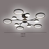 cheap Dimmable Ceiling Lights-LED Pendant Light Dimmable Sputnik Design Adjustable Geometric Shapes Flush Mount Ceilling Lights 10-Light 39&quot; Hanging Chandeliers for Living Room Dinning Room Kitchen 220-240V