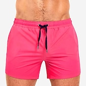 cheap Men&#039;s Swimming Shorts-Men&#039;s Swimwear Swim Shorts Swim Trunks Boxer Swim Shorts Shorts Plain Comfort Breathable Outdoor Daily Going out Sports Hawaiian White Pink
