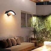 voordelige buiten wandlampen-buitenwandlamp 12w 24w boog moderne buitenwandlamp waterdicht ip65 stabiel op buiten zwarte wandlamp geschikt voor buitenveranda binnentuin badkamer slaapkamer ac85-265v