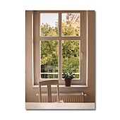 economico Stampe paesaggi-Paesaggio da parete su tela la finestra arte moderna paesaggio decorazione della casa arredamento tela arrotolata senza cornice senza cornice