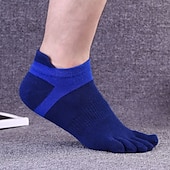 cheap Men&#039;s Socks-Men&#039;s 3 Pairs Ankle Socks Sport Socks / Athletic Socks Toe Socks Low Cut Socks Black Yellow Color Color Block Daily Wear Vacation Weekend Patchwork Medium Summer Spring &amp;  Fall Stylish Casual