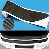 رخيصةأون أدوات حماية وتصميم هيكل السيارات-starfire 90cm car rear trunk bumper carbon fiber sticker anti-scratch anti-collision protection cover strip trunk sill guard decal