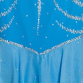 preiswerte Eiskunstlaufkleider-Eiskunstlaufkleid Damen Mädchen Eislaufen Kleider Austattungen Violett Weiß Gelb Patchwork Gitter Spandex Hochelastisch Ausbildung Wettbewerb Eiskunstlaufkleidung Patchwork Kristalle Langarm