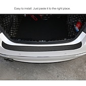 رخيصةأون أدوات حماية وتصميم هيكل السيارات-starfire 90cm car rear trunk bumper carbon fiber sticker anti-scratch anti-collision protection cover strip trunk sill guard decal