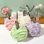 cheap Bathroom Gadgets-Big Bath Loofahs Shower Puff Ball, Flower Loofah Sponge Shower Bath Sponge Exfoliating Body Scrubber Pouf For Men Women