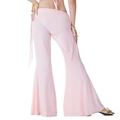 economico Abbigliamento danza del ventre-Danza del ventre Pantaloni Colore Puro Con balze Per donna Addestramento Cotone leggero