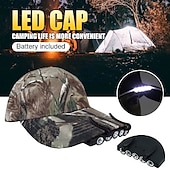 abordables Faros delanteros-5led caza faro casquillo de la lámpara linterna antorcha de luz de los faros sombrero de acampar al aire libre de la pesca con clip
