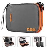お買い得  ケーブルオーガナイザー-ポータブル電子アクセサリー トラベル ケース、ケーブル オーガナイザー バッグ iPad 用ガジェット キャリー バッグ、ケーブル、電源、USB フラッシュ ドライブ、充電器