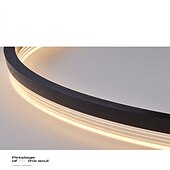 ieftine Lumini Reglabile-plafoniera led 30+40+50cm 3 lumini inel design cerc reglabil aluminiu finisaje vopsite luxos stil modern sufragerie dormitor lampi suspendate 110-240v doar reglabil cu telecomanda