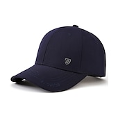 preiswerte Baseballkappe für Herren-Herren Cap Basecap Kappe Schwarz Dunkel Blau Baumwolle Reise Strand Design Outdoor Urlaub Glatt Einstellbar Sonnenschutz Atmungsaktiv Modisch
