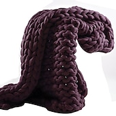 economico Coperte da letto-coperta in maglia spessa coperta in lana super spessa tessuta a mano coperta per divano coperta per maglieria coperta in filo spesso
