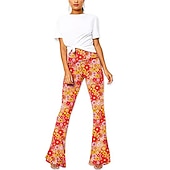 abordables Fondos-Retro Antiguo Años 60 Años 70 Pantalones Canguelo Los pantalones de campana Hippie Disfraz Mujer Ropa Cotidiana Desfile del orgullo Mes del Orgullo Adulto Pantalones