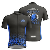 cheap Men's Jerseys-Men's Cycling Jersey Graphic Letter &amp; Number Funny Short Sleeve Bike Jersey Top with 3 Rear Pockets Mountain Bike MTB Road Bike Cycling Quick Dry Reflective Strips Back Pocket Moisture Wicking Sports