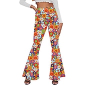 cheap Bottoms-Retro Vintage 1960s 1970s Trousers Bell Bottom Pants Hippie Women&#039;s Daily Wear Pride Parade Pride Month Adults&#039; Pants