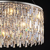 preiswerte Kronleuchter-Licht Luxus Wohnzimmer Kronleuchter neue moderne einfache runde Licht Luxus Kristalllampe Designer Wohnatmosphäre Restaurant Kronleuchter