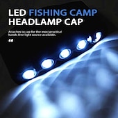 abordables Faros delanteros-5led caza faro casquillo de la lámpara linterna antorcha de luz de los faros sombrero de acampar al aire libre de la pesca con clip