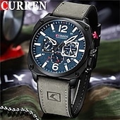 levne Quartz hodinky-CURREN pánské digitální hodinky kalendář sportovní muži chronograf elektrické hodinky vojenské top značka luxusní pravá kůže pánské hodinky dárky pro otce