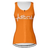 abordables Vestes et gilets pour femmes-Femme Gilet Velo Cyclisme Maillot Velo Cyclisme Sans Manches Cyclisme Gilet / Gilet Top avec 3 poches arrière VTT Vélo tout terrain Vélo Route Respirable Séchage rapide Evacuation de l&#039;humidité Poche