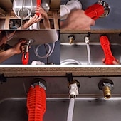levne El Araçları-8v1 multifunkční nástroj pro instalaci baterie a dřezu kohoutek klíč nástroj instalatérský nástroj klíč na vodovodní potrubí do kuchyně koupelna WC vodovodní potrubí