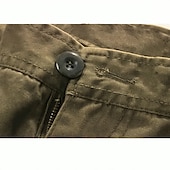 billiga Cargobyxor-Herr Militärbyxor Långbyxor Flera fickor Slät Bärbar Utomhus Ledigt Dagligen Mode Klassisk Armé gul Svart