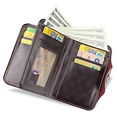 Недорогие визитницы и футляры-Новый мужской кошелек для кредитных карт из кожи короткий мужской кошелек с карманом для монет держатель карт три сложения мужская клеш-денежная сумка монетницы