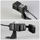 billige Motorsykkel- og ATV-tilbehør-universal dobbel usb port 12v vanntett motorsykkel motorsykkel styrelader 5v 1a/2.1a adapter strømadapter for mobiltelefon