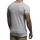 halpa perus t-paidat-Miesten T-paita Lyhyt hiha V kaula-aukko Kesä Tavallinen Muoti Suunnittelija Perus Loma Katu Bile Musta Valkoinen Punainen Top T-paita miehille