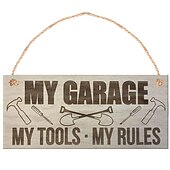 cheap Wood Wall Signs-Tool Room Decorations Wall Art: Add a Touch of Fun to Your Garage with This Wall Decor Sign!