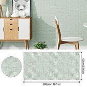 billiga Tapeter-självhäftande pvc vattentät oljesäker säckväv textur tapet kontakt papper vägg badrum köksmöbler renovering väggdekal 300*60cm