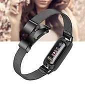 baratos Pulseiras de relógio Fitbit-Pulseira de Smartwatch Compatível com Fitbit Inspire 3 Inspire 2 / Inspire HR / Inspire Aço Inoxidável Relógio inteligente Alça Ajustável Com Transparência Mulheres Homens Pulseira Estilo Milanês