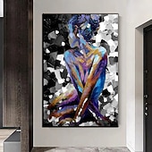 お買い得  ヌードアート-手作り 手描き 油絵 壁 モダン 抽象画 キャンバス ヌード レディ ペインティング ホームデコレーション 装飾 ロールキャンバス フレームなし 未延伸