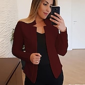 billiga Blazers och kostymer-kvinnors nya mode kavaj långärmad cardigan casual jacka topp