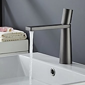 Недорогие классический-смеситель для раковины в ванной комнате, моноблочные смесители для умывальника, одна ручка, одно отверстие для монтажа на столешницу, со шлангом для горячей и холодной воды, краны для латунных сосудов