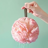cheap Bathroom Gadgets-Big Bath Loofahs Shower Puff Ball, Flower Loofah Sponge Shower Bath Sponge Exfoliating Body Scrubber Pouf For Men Women
