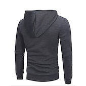 economico felpe con cappuccio da uomo di base-Per uomo Felpe con cappuccio e zip Nero Bianco Grigio Con Cappuccio Semplice Sport &amp; Outdoor Quotidiano Sportivo Stampa a caldo Abbigliamento Sportivo Essenziale Casual Primavera &amp; Estate